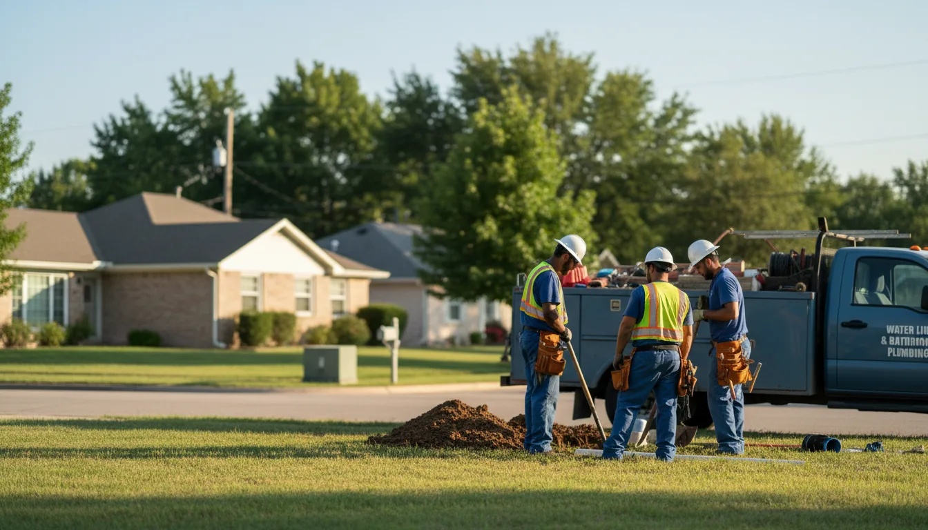 Residential water line and bathroom plumbing service in Sawyer, ND